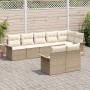 Conjunto de sofá de jardín 8 pcs Beige ratán sintético en Sofás de exterior | Comprar online en Foru.es