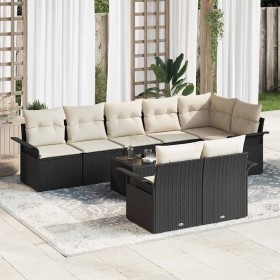 Conjunto de sofá de jardín 9 pcs Negro ratán sintético en Sofás de exterior | Comprar online en Foru.es