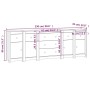 Aparador de madera maciza de pino blanco 230 x 35 x 80 cm de vidaXL, Aparadores - Ref: Foro24-3114095, Precio: 386,12 €, Desc...