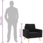 Sillón de tela negro en Sillones | Comprar online en Foru.es