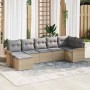 Conjunto de sofá de jardín 7 pcs Beige ratán sintético en Sofás de exterior | Comprar online en Foru.es