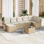 Conjunto de sofá de jardín con cojín 8 pcs Beige Poliratán en Sofás de exterior | Comprar online en Foru.es