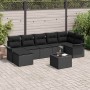 Conjunto de sofá de jardín 8 pcs Negro ratán sintético en Sofás de exterior | Comprar online en Foru.es