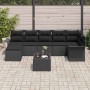 Conjunto de sofá de jardín 8 pcs Negro ratán sintético en Sofás de exterior | Comprar online en Foru.es