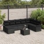 Conjunto de sofá de jardín 9 pcs Negro ratán sintético en Sofás de exterior | Comprar online en Foru.es