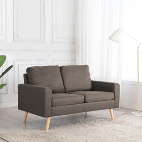 Sofá de 2 plazas de tela color gris taupe en Sofás | Comprar online en Foru.es