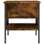 Mesita de noche madera de ingeniería roble ahumado 40x42x45 cm de vidaXL, Mesitas de noche - Ref: Foro24-825957, Precio: 49,9...