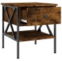 Mesita de noche madera de ingeniería roble ahumado 40x42x45 cm de vidaXL, Mesitas de noche - Ref: Foro24-825957, Precio: 49,9...