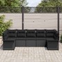 Conjunto de sofá de jardín 7 pcs Negro ratán sintético en Sofás de exterior | Comprar online en Foru.es