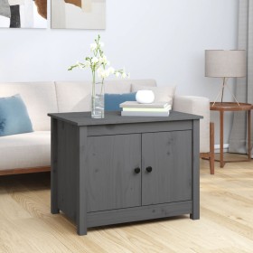 Mesa de centro de madera maciza de pino gris 71x49x55 cm de vidaXL, Mesas de centro - Ref: Foro24-820928, Precio: 102,34 €, D...