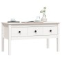Mesa de centro de madera maciza de pino blanca 102x49x55 cm de vidaXL, Mesas de centro - Ref: Foro24-820942, Precio: 99,33 €,...