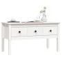 Solid white pine wood coffee table 102x49x55 cm by vidaXL, Coffee table - Ref: Foro24-820942, Price: 98,31 €, Discount: %