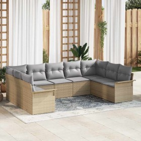 Conjunto de sofás de jardín con cojín Beige ratán sintético en Sofás de exterior | Comprar online en Foru.es