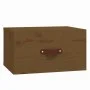 Mesita de noche de pared marrón miel 40x29,5x22 cm de vidaXL, Taquillas y armarios de almacenamiento - Ref: Foro24-820992, Pr...