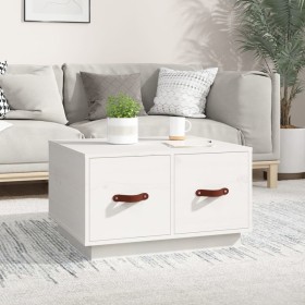 Mesa de centro de madera maciza de pino blanco 60x53x35 cm de vidaXL, Mesas de centro - Ref: Foro24-820967, Precio: 97,30 €, ...