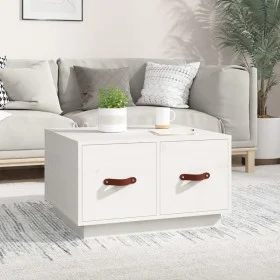 Solid white pine wood coffee table 60x53x35 cm by vidaXL, Coffee table - Ref: Foro24-820967, Price: 96,05 €, Discount: %