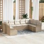 Conjunto de sofás de jardín con cojín Beige ratán sintético en Sofás de exterior | Comprar online en Foru.es