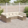Conjunto de sofás de jardín con cojín Beige ratán sintético en Sofás de exterior | Comprar online en Foru.es