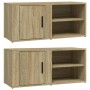 Mueble TV 2 uds madera contrachapada roble Sonoma 80x31,5x36 cm de vidaXL, Muebles TV - Ref: Foro24-819443, Precio: 75,75 €, ...
