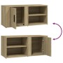 Mueble TV 2 uds madera contrachapada roble Sonoma 80x31,5x36 cm de vidaXL, Muebles TV - Ref: Foro24-819443, Precio: 75,75 €, ...