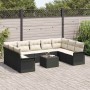 Conjunto de sofá de jardín 10 pcs Negro ratán sintético en Sofás de exterior | Comprar online en Foru.es
