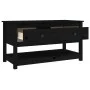 Mesa de centro de madera maciza de pino negro 102x49x55 cm de vidaXL, Mesas de centro - Ref: Foro24-820925, Precio: 130,91 €,...