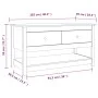 Mesa de centro de madera maciza de pino negro 102x49x55 cm de vidaXL, Mesas de centro - Ref: Foro24-820925, Precio: 130,91 €,...