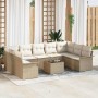 Conjunto de sofá de jardín 10 pcs Beige ratán sintético en Sofás de exterior | Comprar online en Foru.es
