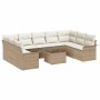 Conjunto de sofá de jardín 10 pcs Beige ratán sintético en Sofás de exterior | Comprar online en Foru.es