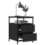 Mesita de noche madera de ingeniería negro 44x45x60 cm de vidaXL, Mesitas de noche - Ref: Foro24-826003, Precio: 72,78 €, Des...
