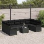 Conjunto de sofás de jardín 10 pcs Negro ratán sintético en Sofás de exterior | Comprar online en Foru.es