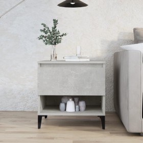 Mesa auxiliar de madera contrachapada gris hormigón 50x46x50 cm de vidaXL, Mesas auxiliares - Ref: Foro24-819556, Precio: 48,...