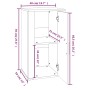 Aparador madera contrachapada color roble ahumado 40x33x70 cm de vidaXL, Aparadores - Ref: Foro24-819417, Precio: 53,22 €, De...