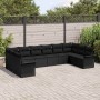 Conjunto de sofá de jardín 10 pcs Negro ratán sintético en Sofás de exterior | Comprar online en Foru.es