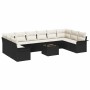 Conjunto de sofá de jardín 11 pcs Negro ratán sintético en Sofás de exterior | Comprar online en Foru.es