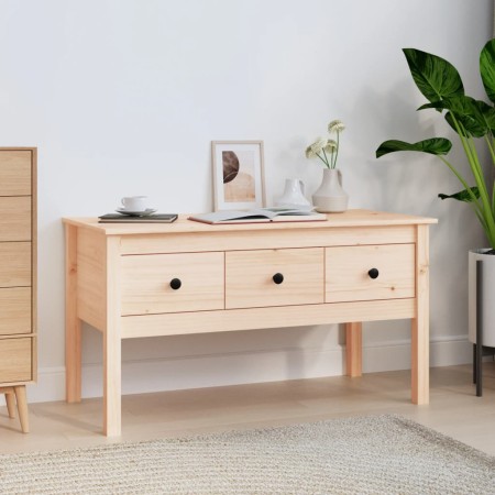 Mesa de centro de madera maciza de pino 102x49x55 cm de vidaXL, Mesas de centro - Ref: Foro24-820941, Precio: 93,92 €, Descue...