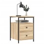 Mesita de noche madera de ingeniería roble Sonoma 44x45x60 cm de vidaXL, Mesitas de noche - Ref: Foro24-826005, Precio: 61,49...