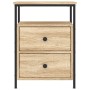 Mesita de noche madera de ingeniería roble Sonoma 44x45x60 cm de vidaXL, Mesitas de noche - Ref: Foro24-826005, Precio: 61,49...