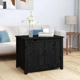 Mesa de centro de madera maciza de pino negro 71x49x55 cm de vidaXL, Mesas de centro - Ref: Foro24-820930, Precio: 82,03 €, D...