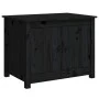 Mesa de centro de madera maciza de pino negro 71x49x55 cm de vidaXL, Mesas de centro - Ref: Foro24-820930, Precio: 82,03 €, D...
