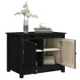 Mesa de centro de madera maciza de pino negro 71x49x55 cm de vidaXL, Mesas de centro - Ref: Foro24-820930, Precio: 82,03 €, D...