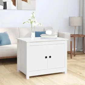Mesa de centro de madera maciza de pino blanco 71x49x55 cm de vidaXL, Mesas de centro - Ref: Foro24-820927, Precio: 86,06 €, ...