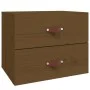 Mesita de noche de pared marrón miel 50x36x40 cm de vidaXL, Taquillas y armarios de almacenamiento - Ref: Foro24-820982, Prec...