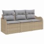 Conjunto de sofá de jardín 3 pcs Beige ratán sintético en Sofás de exterior | Comprar online en Foru.es