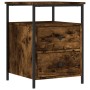Mesita de noche madera de ingeniería roble ahumado 44x45x60 cm de vidaXL, Mesitas de noche - Ref: Foro24-826007, Precio: 54,0...