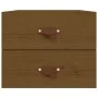 Mesita de noche de pared marrón miel 50x36x40 cm de vidaXL, Taquillas y armarios de almacenamiento - Ref: Foro24-820982, Prec...