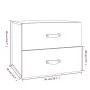 Mesita de noche de pared marrón miel 50x36x40 cm de vidaXL, Taquillas y armarios de almacenamiento - Ref: Foro24-820982, Prec...