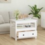 Mesa de centro de madera maciza de pino blanco 71x49x55 cm de vidaXL, Mesas de centro - Ref: Foro24-820937, Precio: 101,12 €,...