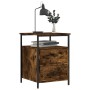 Mesita de noche madera de ingeniería roble ahumado 44x45x60 cm de vidaXL, Mesitas de noche - Ref: Foro24-826007, Precio: 54,0...