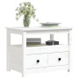 Mesa de centro de madera maciza de pino blanco 71x49x55 cm de vidaXL, Mesas de centro - Ref: Foro24-820937, Precio: 101,12 €,...